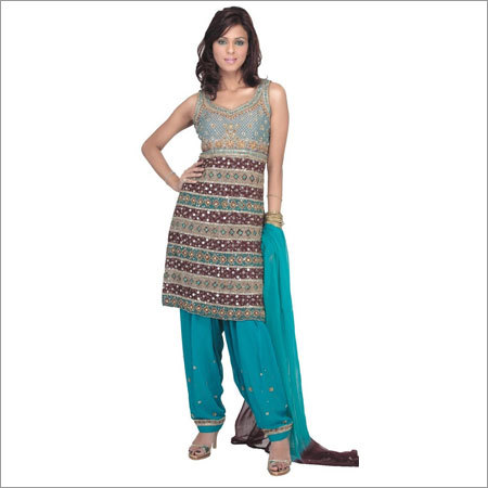 Manufacturers Exporters and Wholesale Suppliers of Blue Salwar Kameez New Delhi Delhi