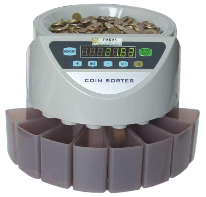 Manufacturers Exporters and Wholesale Suppliers of COIN COUNTING & SORTING MACHINE-PARAS-YBJ-600 Mumbai Maharashtra