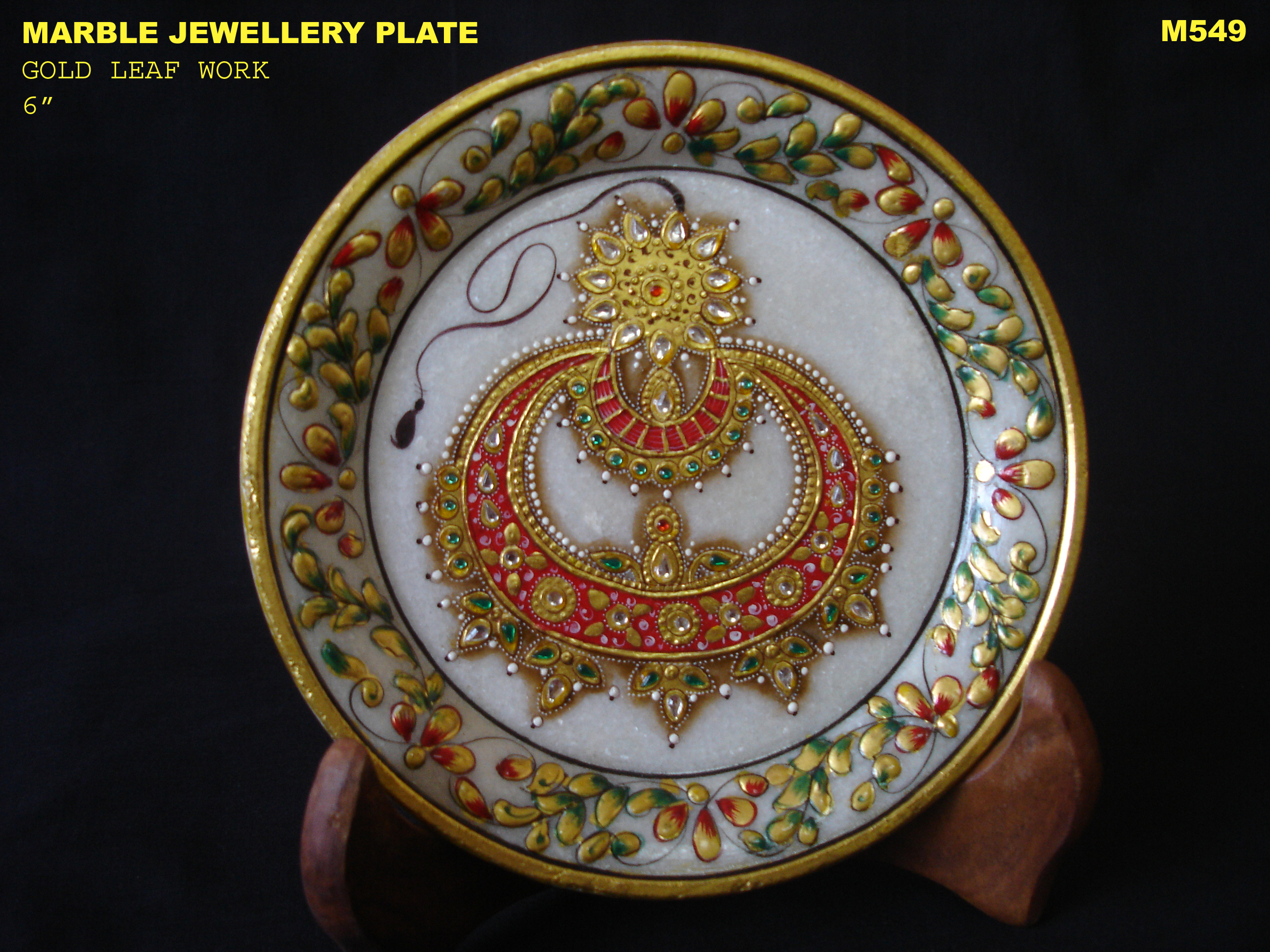Manufacturers Exporters and Wholesale Suppliers of Marble Plate Jew Design with gold work Jaipur Rajasthan