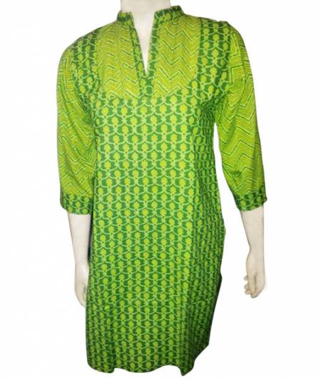 Manufacturers Exporters and Wholesale Suppliers of Green Cotton Kurti New Delhi Delhi