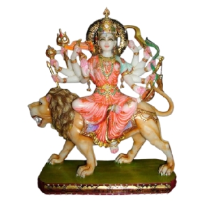 Manufacturers Exporters and Wholesale Suppliers of Color Coated Marble Durga Statue Alwar Rajasthan