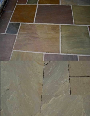 Manufacturers Exporters and Wholesale Suppliers of Raj green tumbled sandstone paving Jaipur Rajasthan